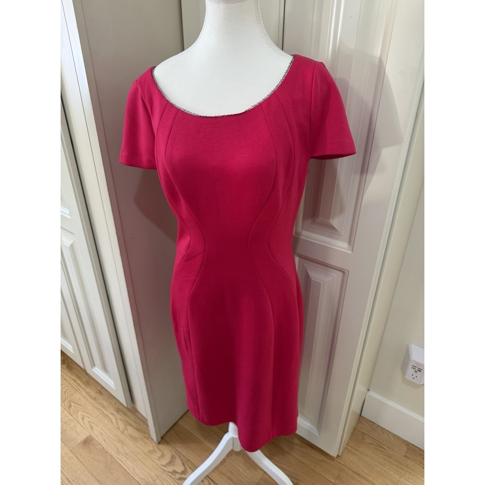 Tahari‎ Pink Sheath Dress Size 10 New With Tags Zip Back Career Cocktail Party